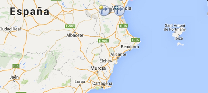 El tráfico, parado en Murcia y Alicante