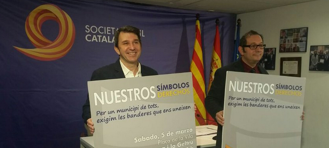 Campaña en favor de la bandera de España en Cataluña