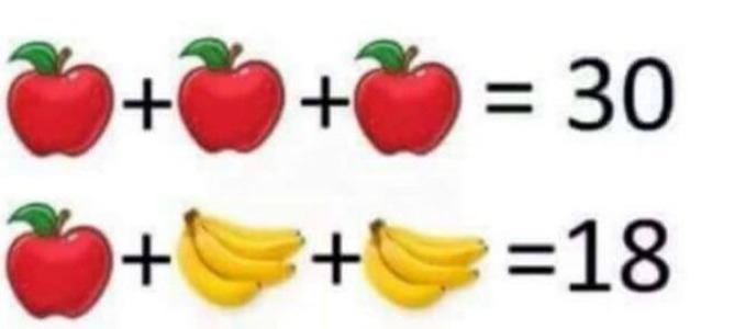 Un juego matemático con cocos, plátanos y manzanas causa polémica en la Red