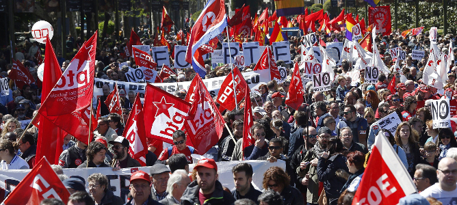 UGT y CC OO celebran el 1 de mayo con un 22% menos de afiliados y golpeados por la corrupción