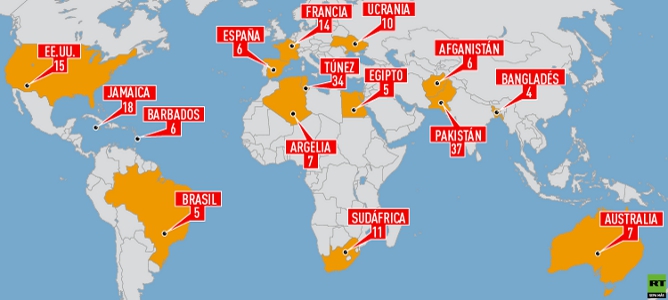Una lista inglesa coloca a España entre los países más peligrosos para viajar