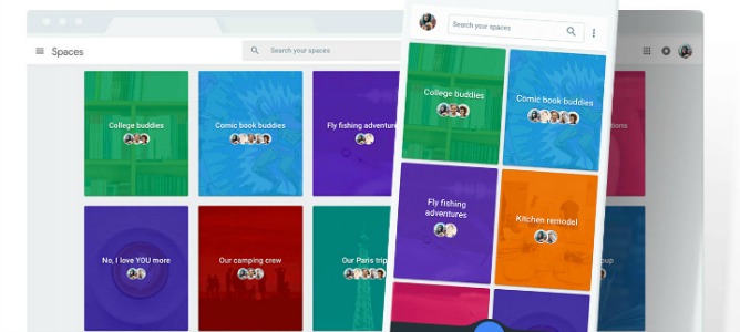 Google lanza Spaces, la nueva app para compartirlo todo