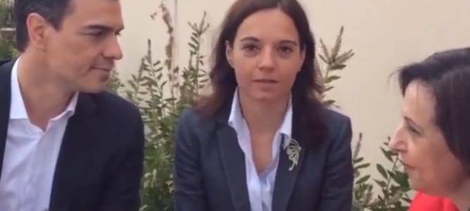 Pedro Sánchez presenta a Margarita Robles desde una azotea de Madrid