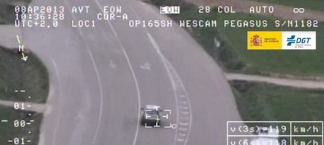 El radar Pegasus de la DGT pone una multa cada 15 minutos