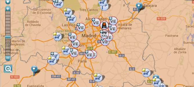 Retenciones kilométricas en las A-1, A-3, A-4, A-5 y A-6 de Madrid