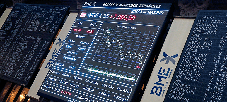 El IBEX 35 se atasca pese a los máximos históricos en Wall Street