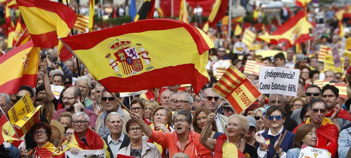 Así ha sonado el himno de España en Barcelona este 12 de Octubre
