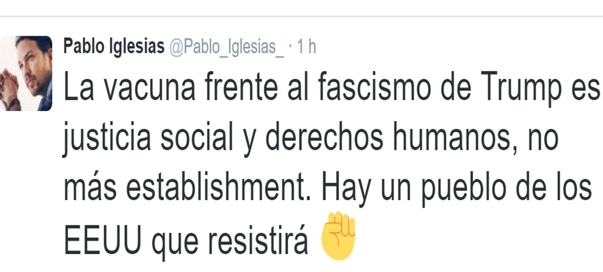 El PSOE y Podemos no encajan la victoria de Trump: "Es una catástrofe"
