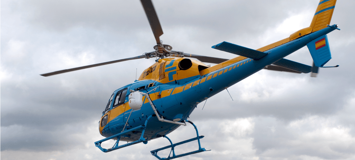 Los helicópteros de Tráfico, en tierra desde el 1 de septiembre por no renovar el contrato de mantenimiento