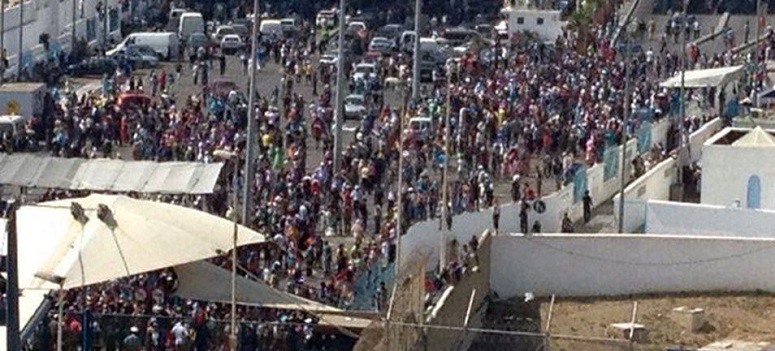 "¿Es el marathon de New York?, no es un día en la frontera del Tarajal en Ceuta"