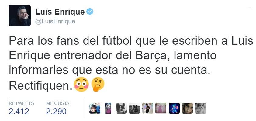 Culés confunden al cantante Luis Enrique con el entrenador del Barça en Twitter