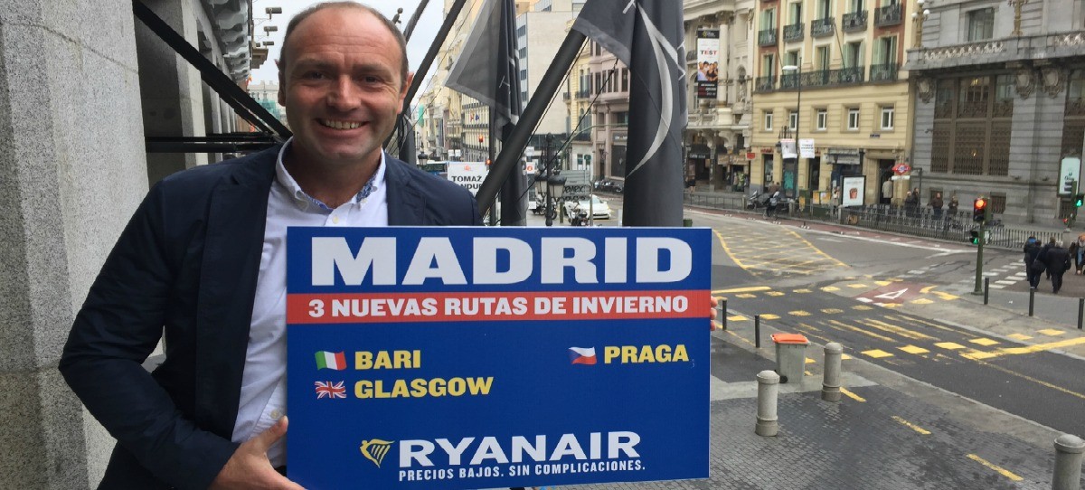 Ryanair presenta su calendario de invierno para Madrid y vende billetes a 9,99 euros