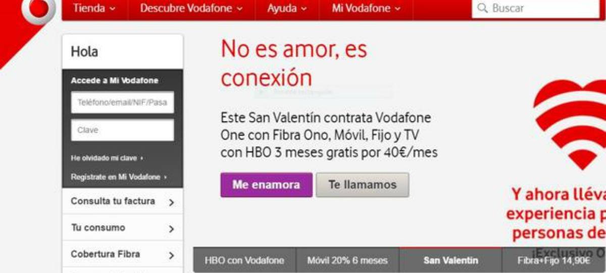 Vodafone regalará a sus clientes todos los datos móviles que consuman el 14 de febrero