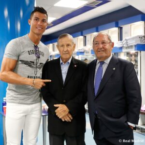 Cristiano Ronaldo, Raymond Kopa y Francisco Gento