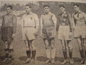Kopa, segundo por la izquierda, en 1949