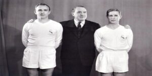 Alfredo Di Stéfano, Santiago Bernabéu y Raymond Kopa