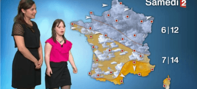 Una joven con síndrome de Down logra presentar el tiempo en la televisión francesa