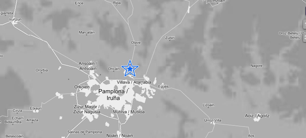Un terremoto de 4,4 grados levanta a Pamplona