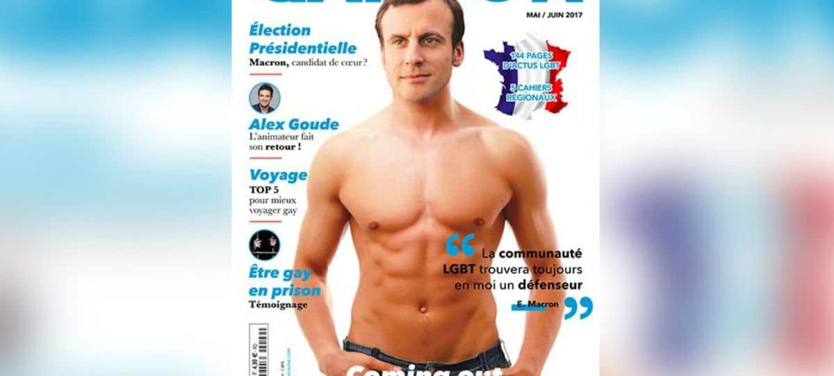Emmanuel Macron: viral tras su portada gay en una revista LGTB