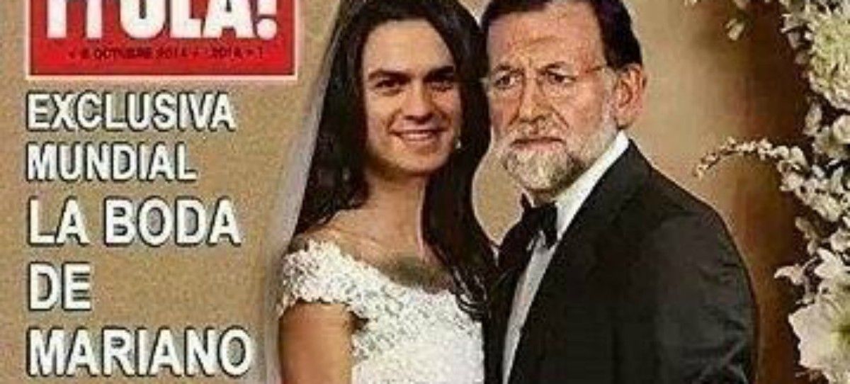 Memes de la alizanza entre el PP y el PSOE: «Rajoy y Sánchez se casan por el articulo 155»