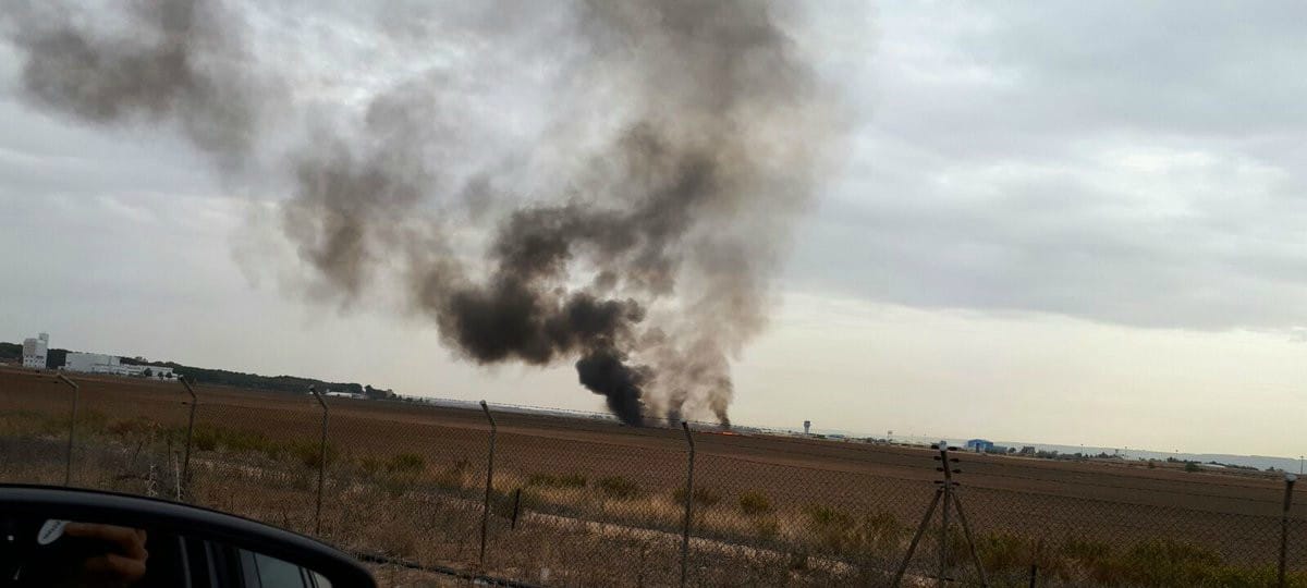 Se estrella un avión militar en Torrejón de Ardoz, el piloto ha fallecido