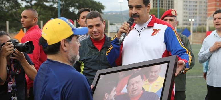 Maradona se declara soldado de Maduro
