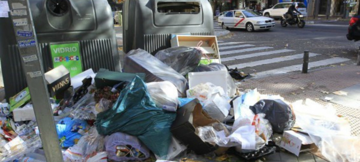 Huelga indefinida de recogida de basura en Madrid