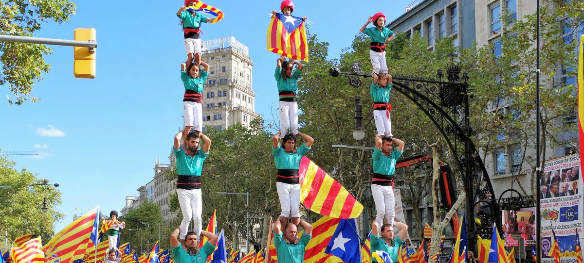 Castellers de Vilafranca se avergüenzan de la ‘Marca España’