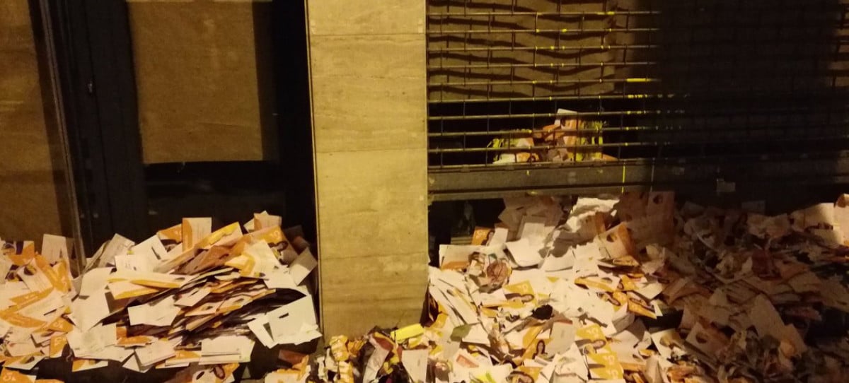 Atacan la sede de Ciudadanos en Lérida en plena jornada electoral