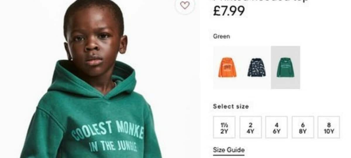 H&M retira una foto acusada de racista porque un niño negro lleva una sudadera que dice “el mono más chulo de la jungla”