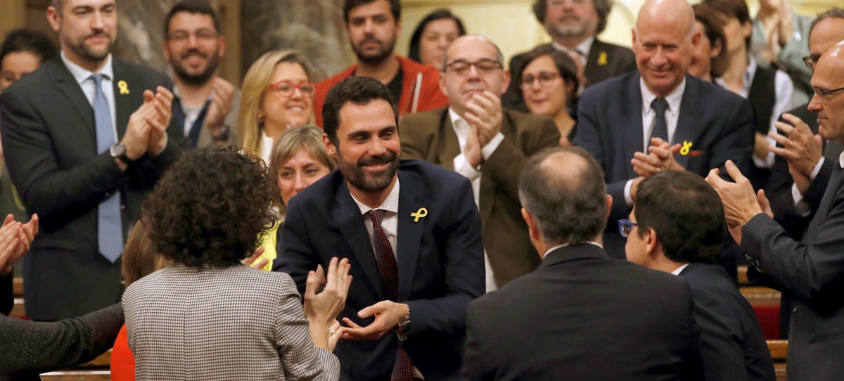 Roger Torrent, elegido presidente del Parlament gracias a Podemos