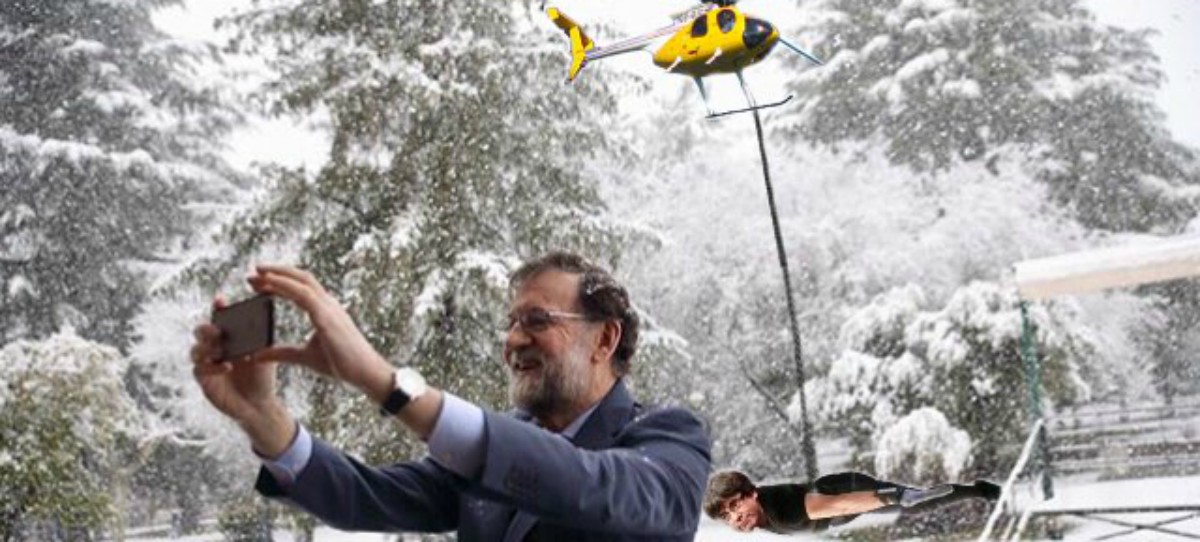 Memes del selfie de Rajoy en la nieve
