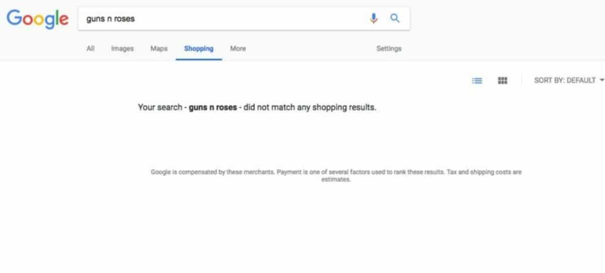 Google Shopping retira los productos de Sex Pistols y Guns N’ Roses