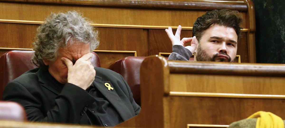 Joan Tardà, y Gabriel Rufián, entre los diputados que más faltan al Congreso