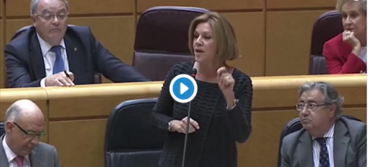Zasca de Cospedal a una senadora del PSOE sobre las discriminaciones en el Ejército