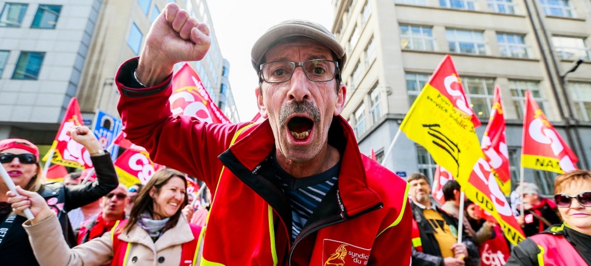 Los sindicatos europeos no reúnen ni 5.000 personas en Bruselas contra lo que ellos denominan la ‘ultraderecha’
