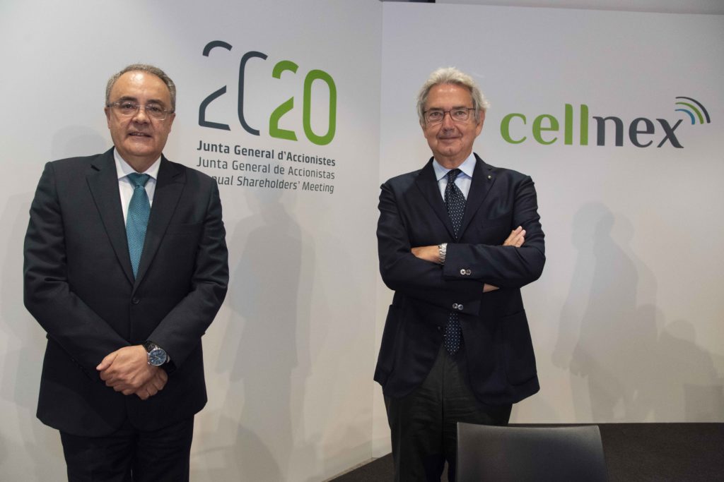 Tobias Martinez, CEO de Cellnex, y Franco Bernabè, presidente de Cellnex
