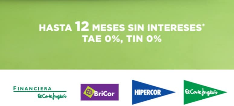 El Corte Inglés lanza ‘Financiación 0,0’