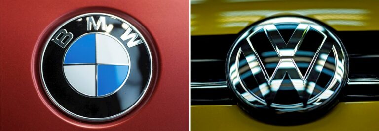 Logotipos de BWM y Volkswagen. EFE/EPA/BRUNA / KOALL