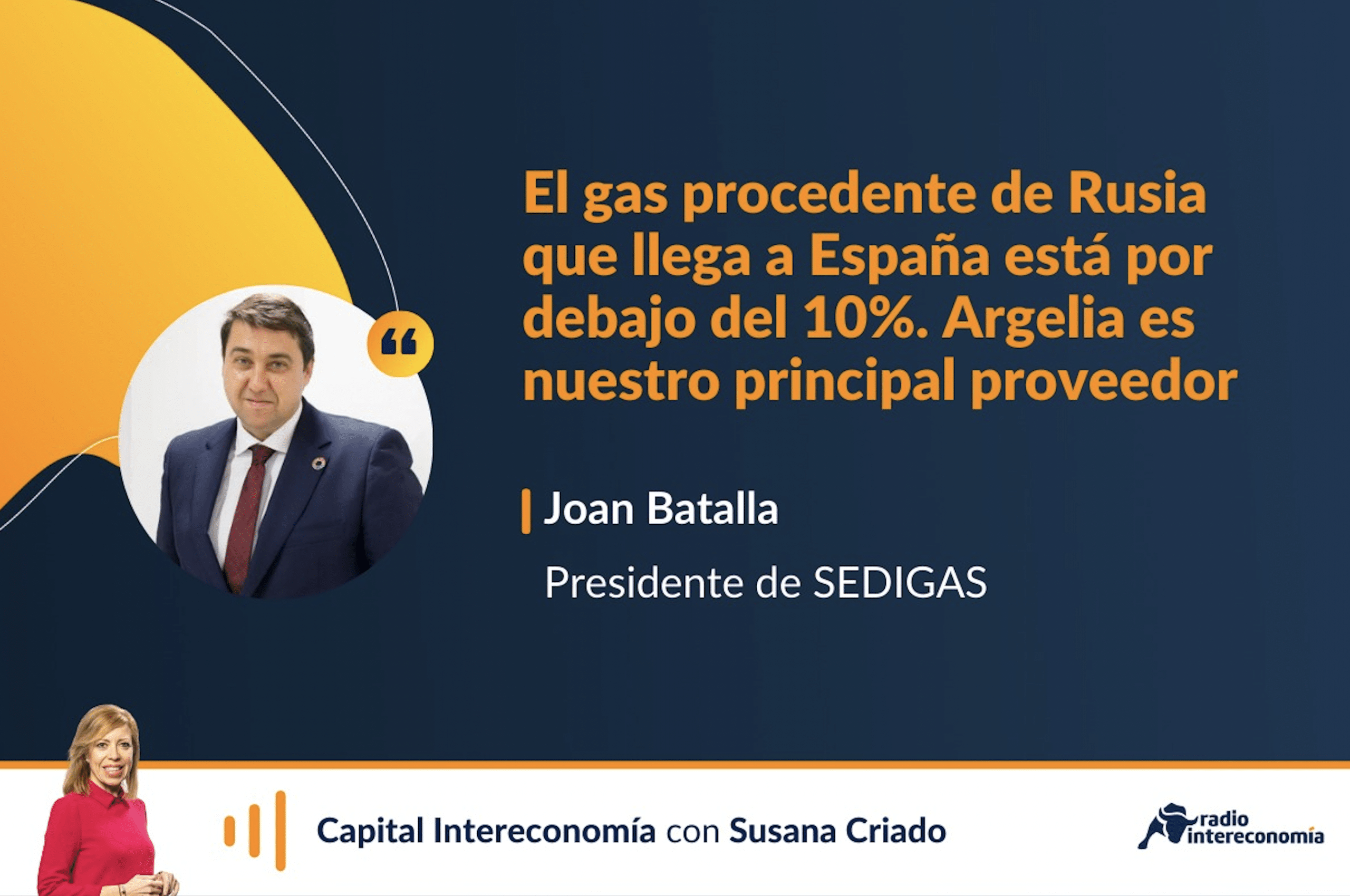 Joan Batalla (SEDIGAS): «La capacidad de almacenar gas es clave, más en estos momentos”