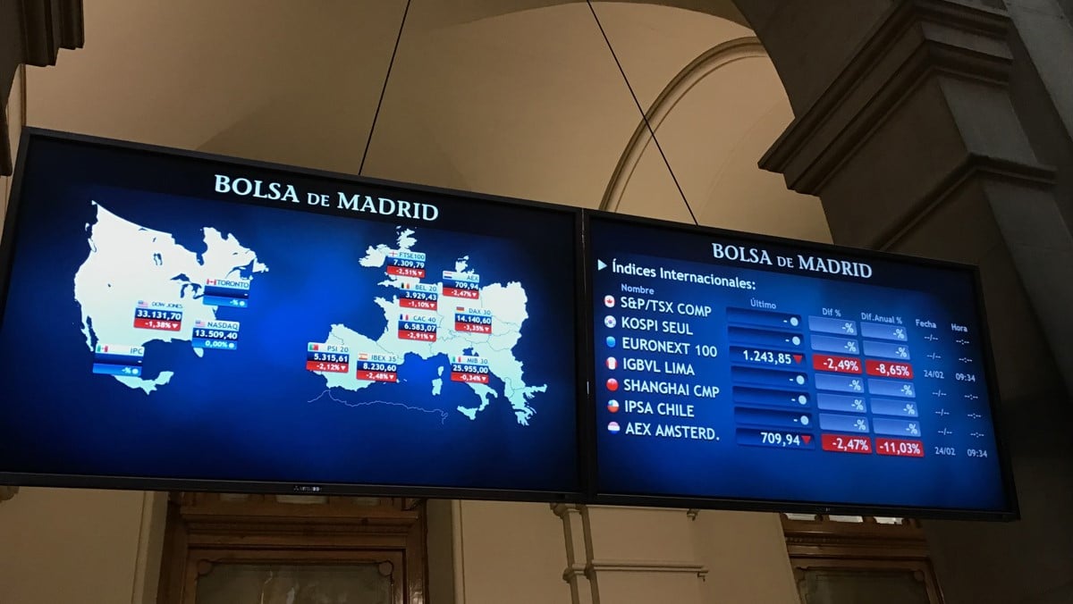 Del IBEX 35 solo se salva Telefónica e Indra que rebota tras el desplome