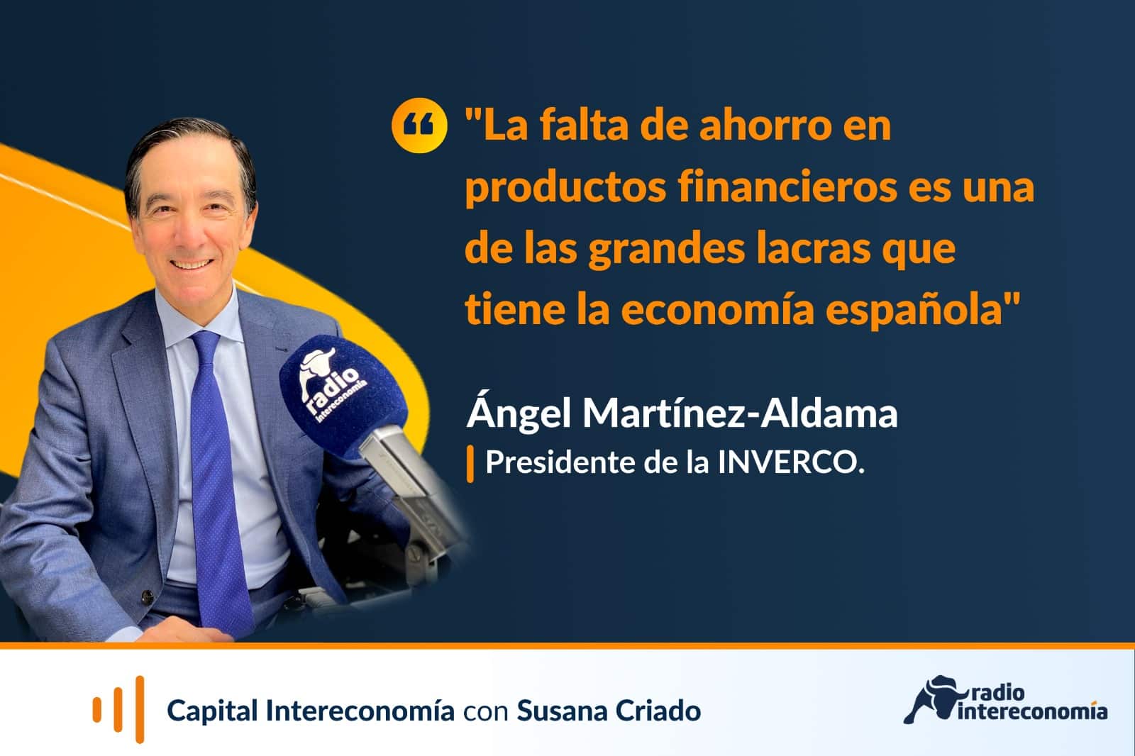 Ángel Martínez-Aldama (Inverco): «Los fondos de inversión tenen muchas ventajas frente a la compra directa de letras del Tesoro»
