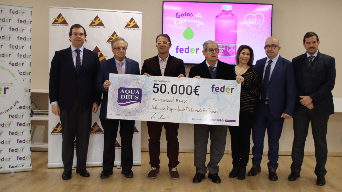 Aquadeus, de Grupo Fuertes, dona 50.000 euros a la Federación Española de Enfermedades Raras para fomentar la investigación