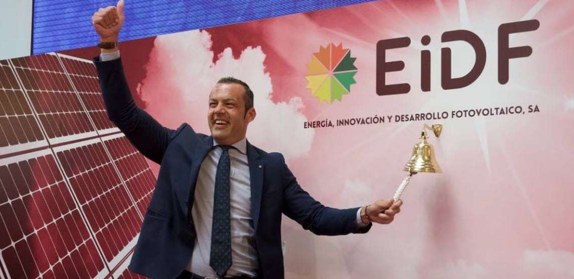 La fotovoltaica EiDF, la cotizada que más subió en la bolsa española en 2022, suspendida por la CNMV
