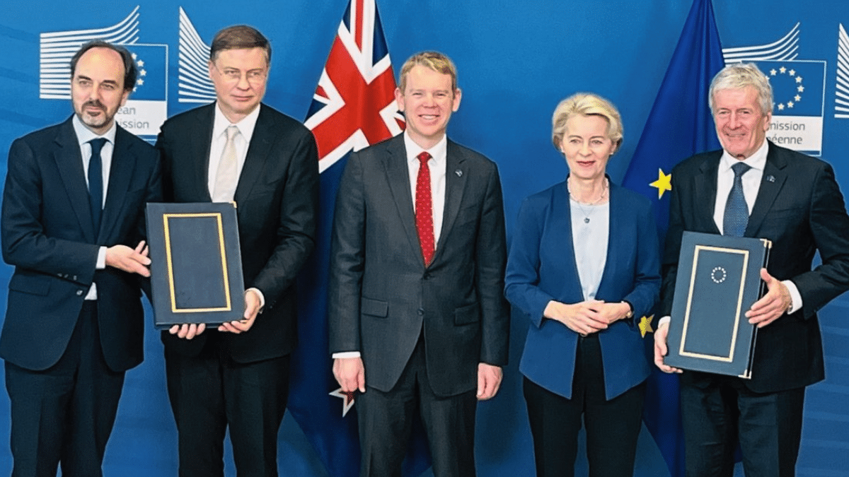 Nueva Zelanda y la UE firman histórico acuerdo de libre comercio sin aranceles para productos neozelandeses