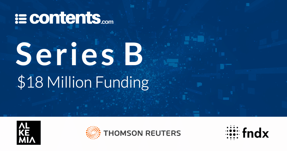 Sinergia Venture Fund y Thomson Reuters Ventures financian con 18 millones a Contents