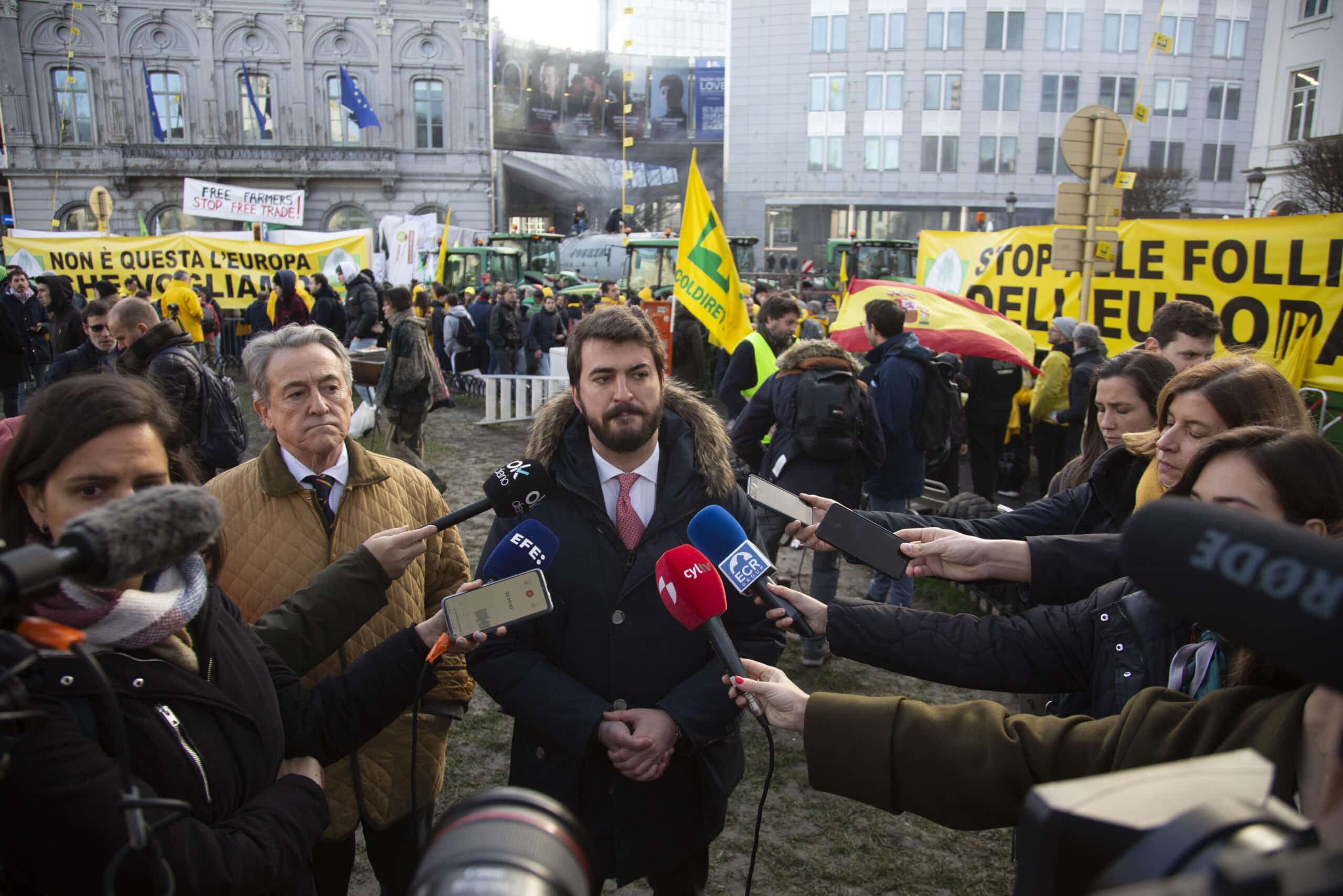 García-Gallardo respalda las manifestaciones del campo frente a las «imposiciones» de la UE