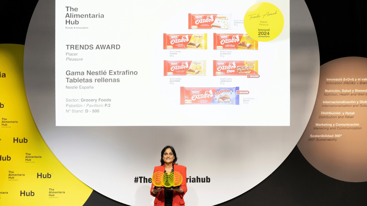 La gama de tabletas de chocolate rellenas de Nestlé extrafino, galardonado con tres premios Innoval