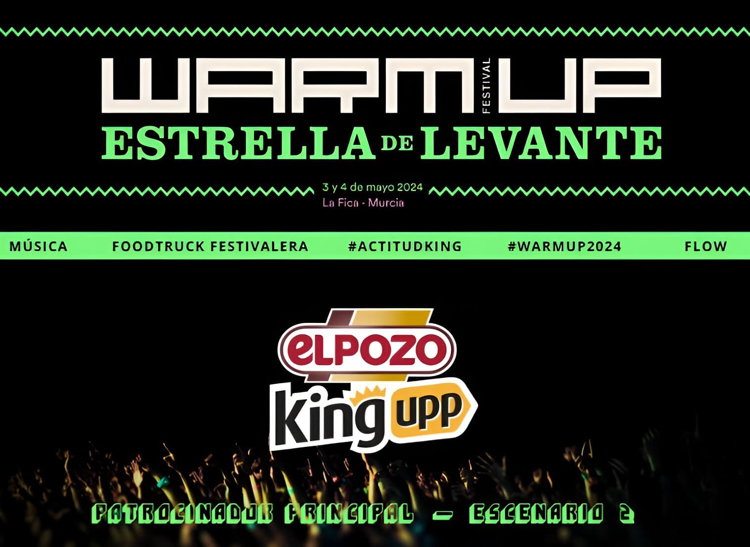 ElPozo King Upp se sube al escenario de  #WARMUP2024