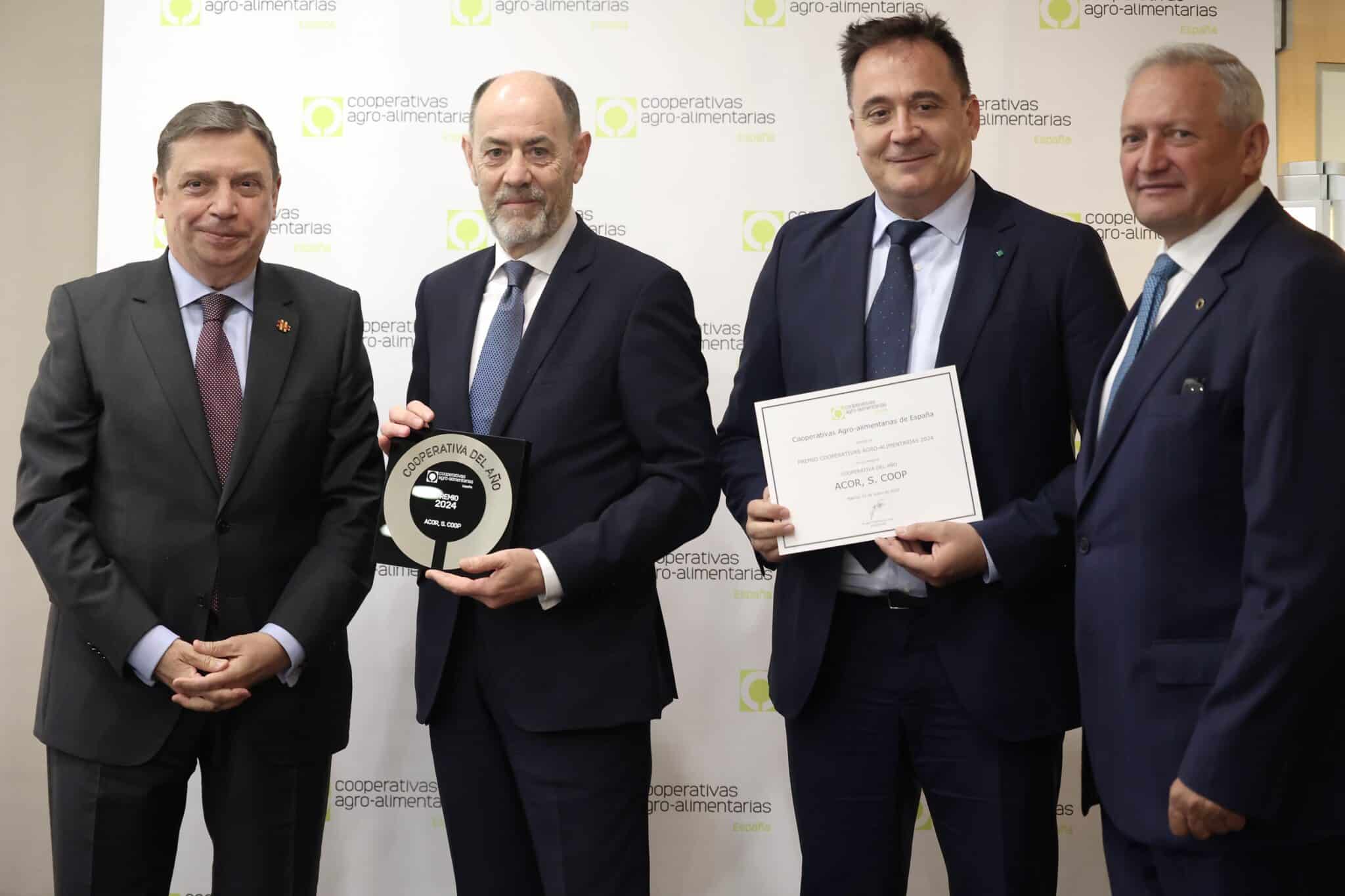 ACOR recibe el Premio Cooperativa del Año de ‘Cooperativas Agroalimentarias de España’